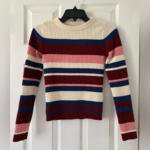 Vero Moda Sweaters - Vero Moda Multicolor Striped Ribbed Sweater
